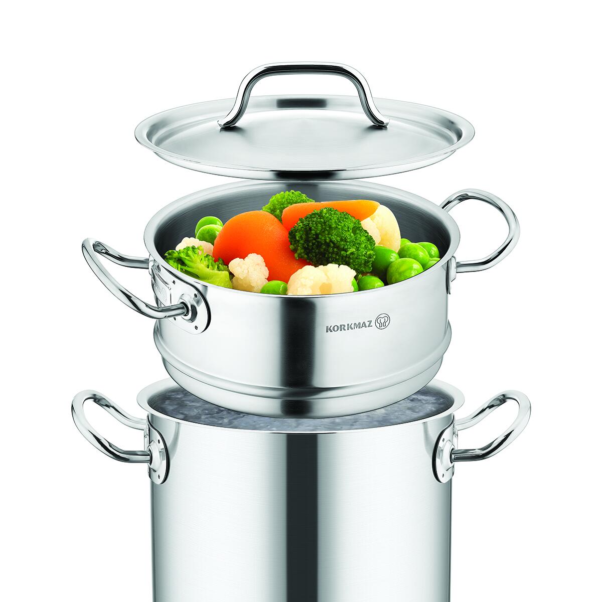 Korkmaz Proline Steam Cooker 20x10 cm Satin A2771